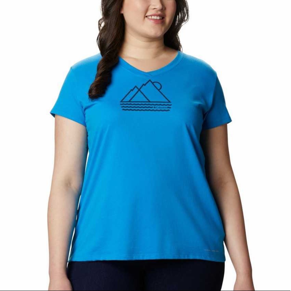 COLUMBIA graphic t-shirt women plus Size 1X